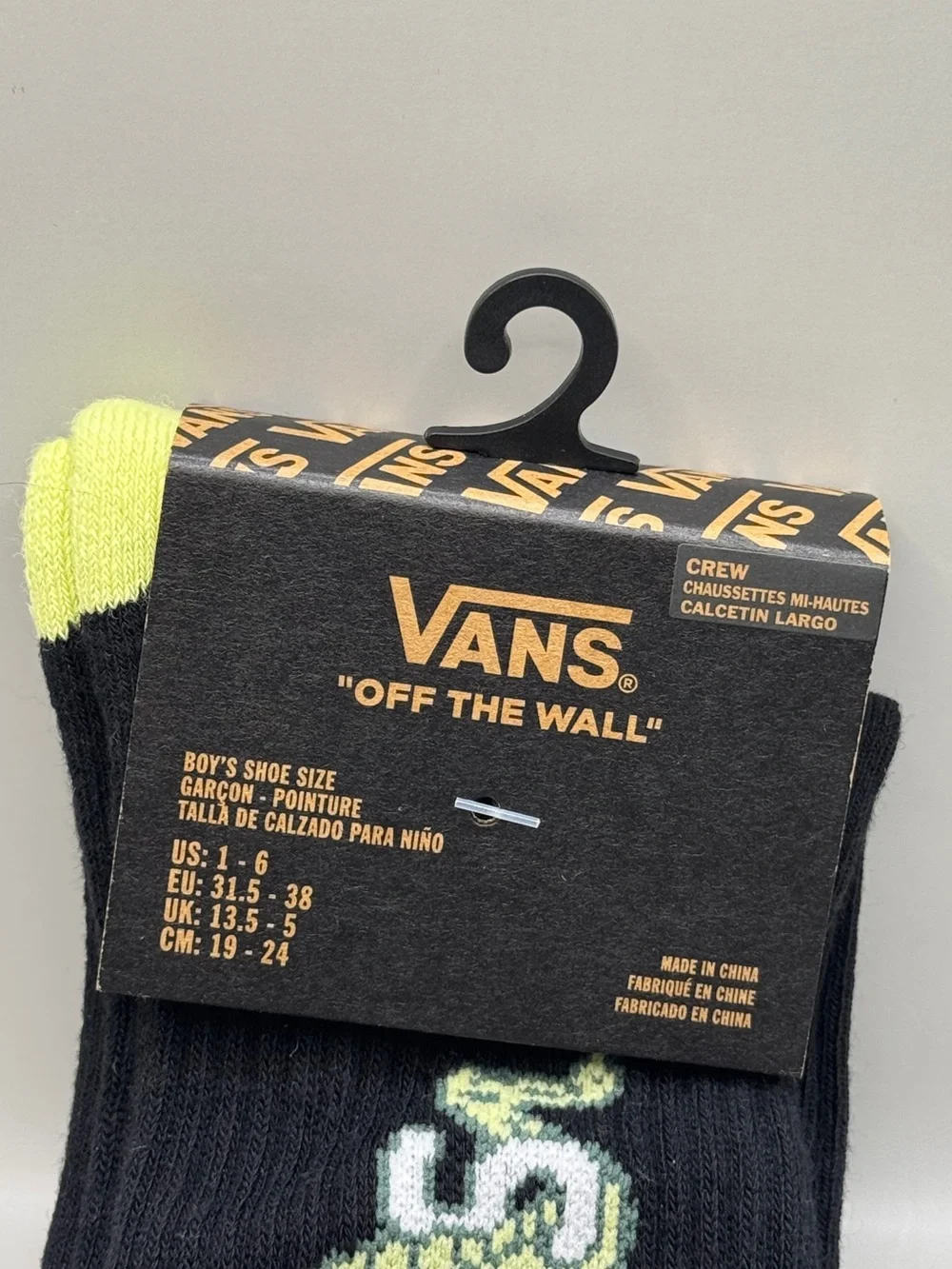 VANS Faster Crew Lime Sherbet Sock